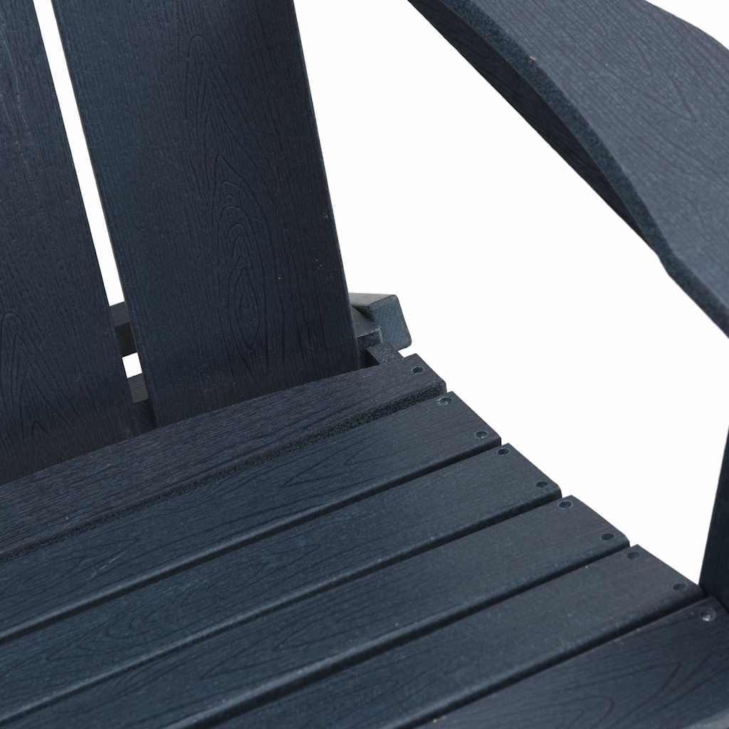 Folding Adirondack Chair Navy 74.5 x 80.5 x 90cm HDPE