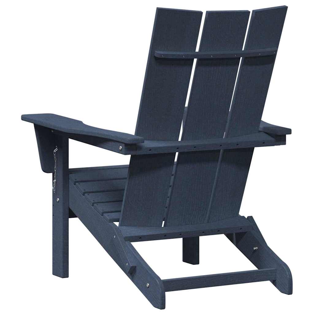 Folding Adirondack Chair Navy 74.5 x 80.5 x 90cm HDPE