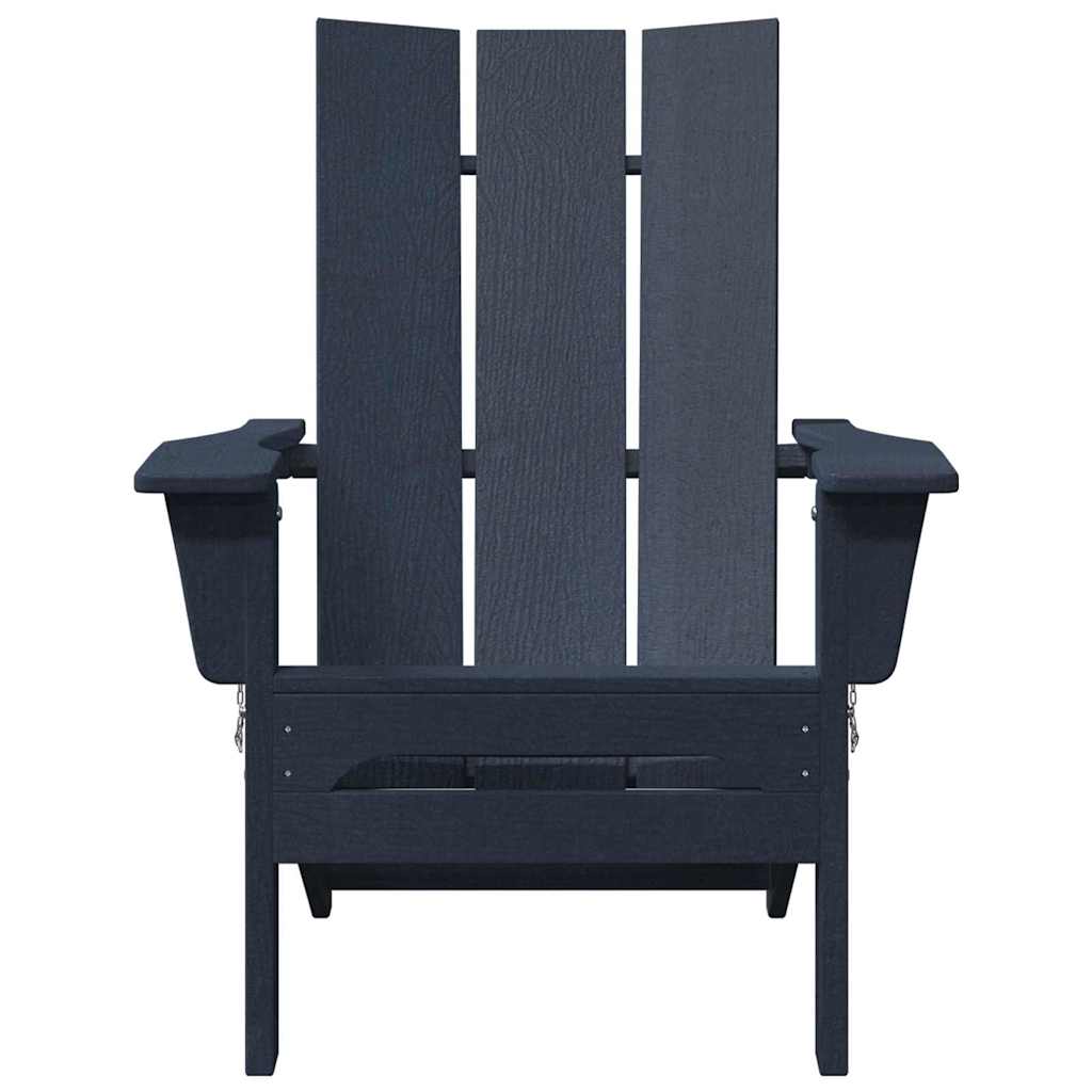 Folding Adirondack Chair Navy 74.5 x 80.5 x 90cm HDPE