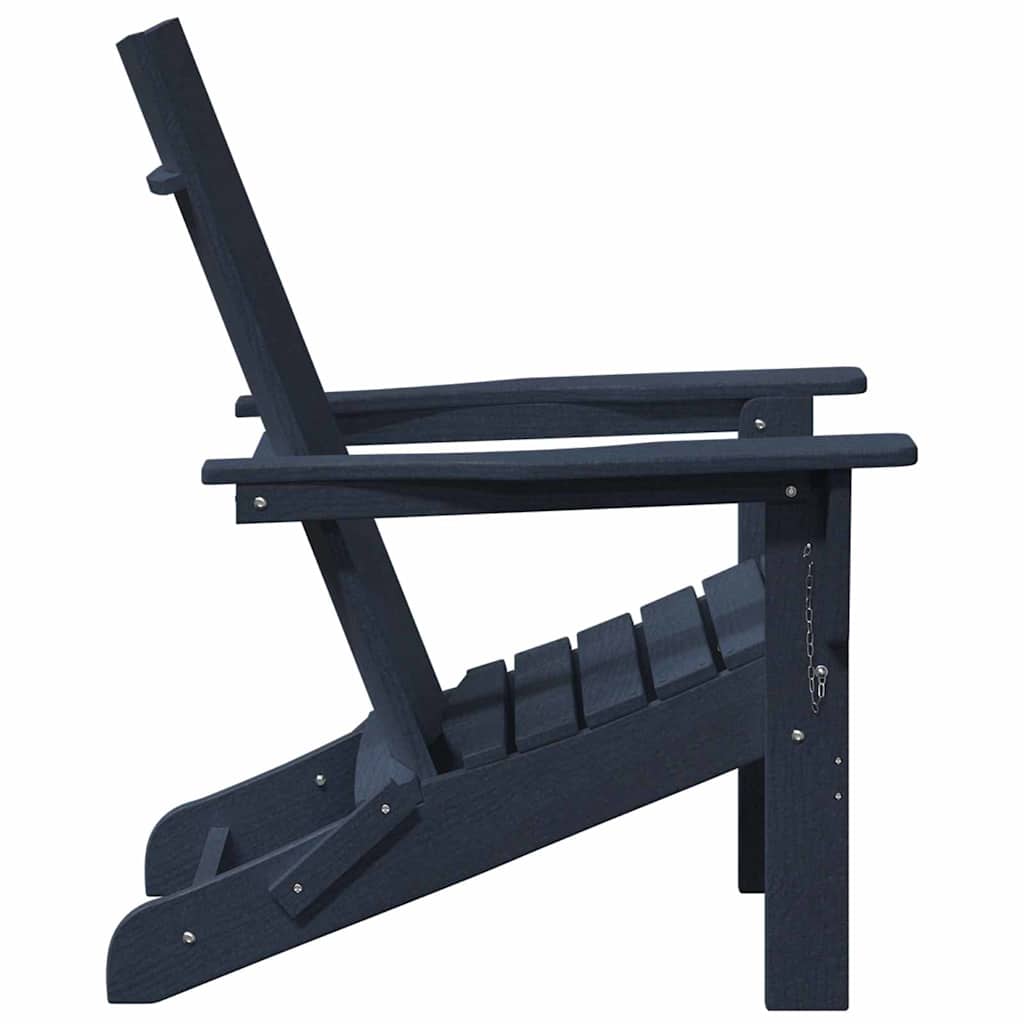Folding Adirondack Chair Navy 74.5 x 80.5 x 90cm HDPE