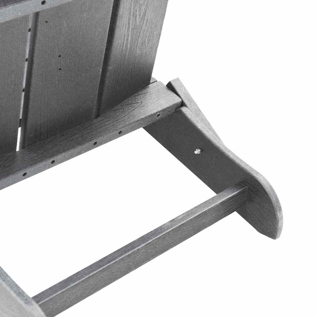 Folding Adirondack Chair Light Grey 74.5 x 80.5 x 90cm HDPE