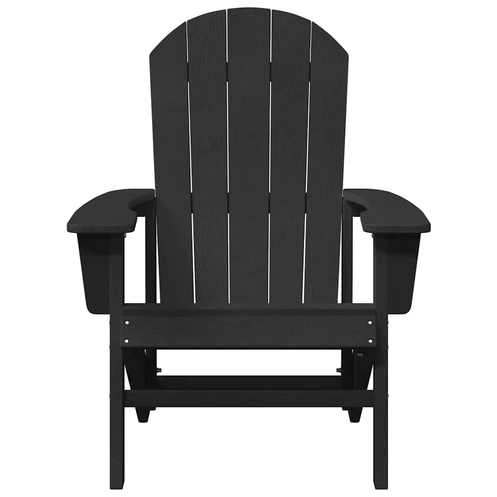 Adirondack Chair Black 74 x 82 x 92cm HDPE
