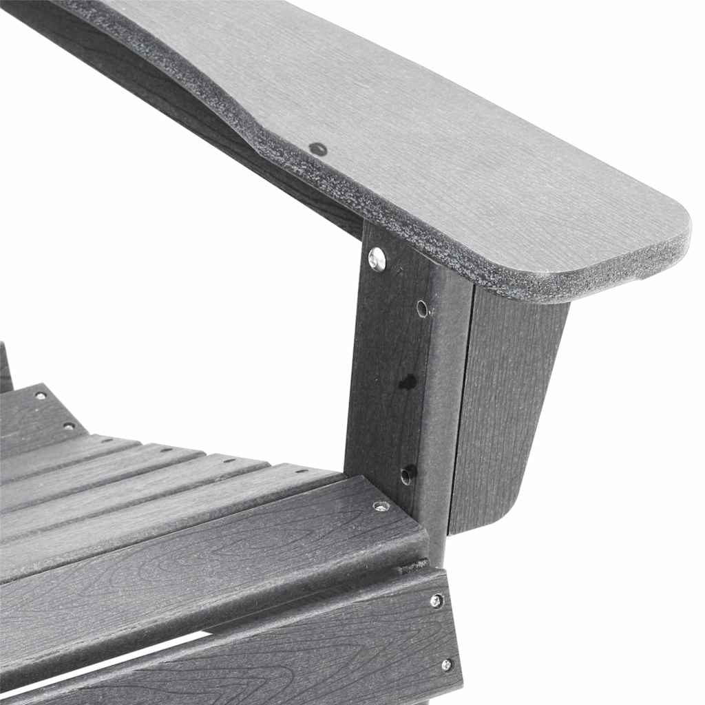 Adirondack Chair Light Grey 74 x 82 x 92cm HDPE