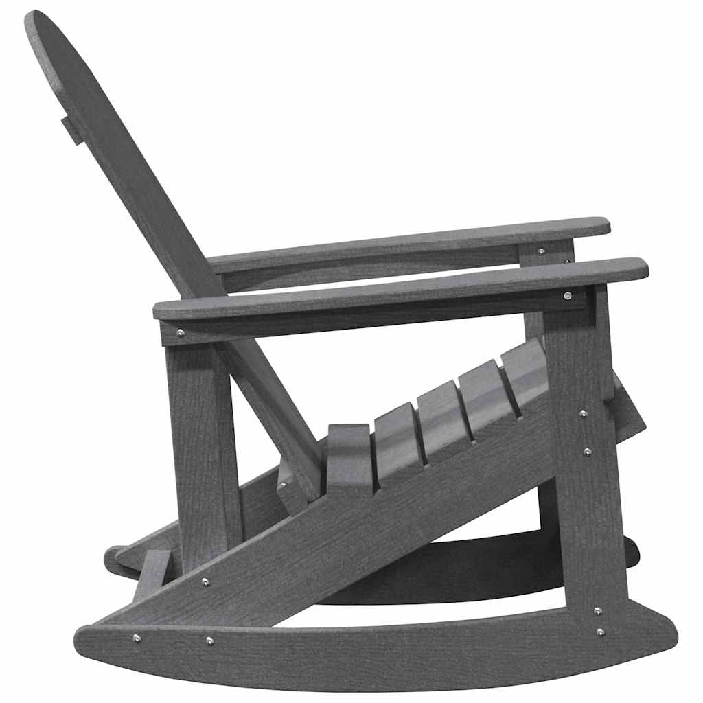 Adirondack Rocking Chair Light Grey 73.5 x 92 x 90cm HDPE