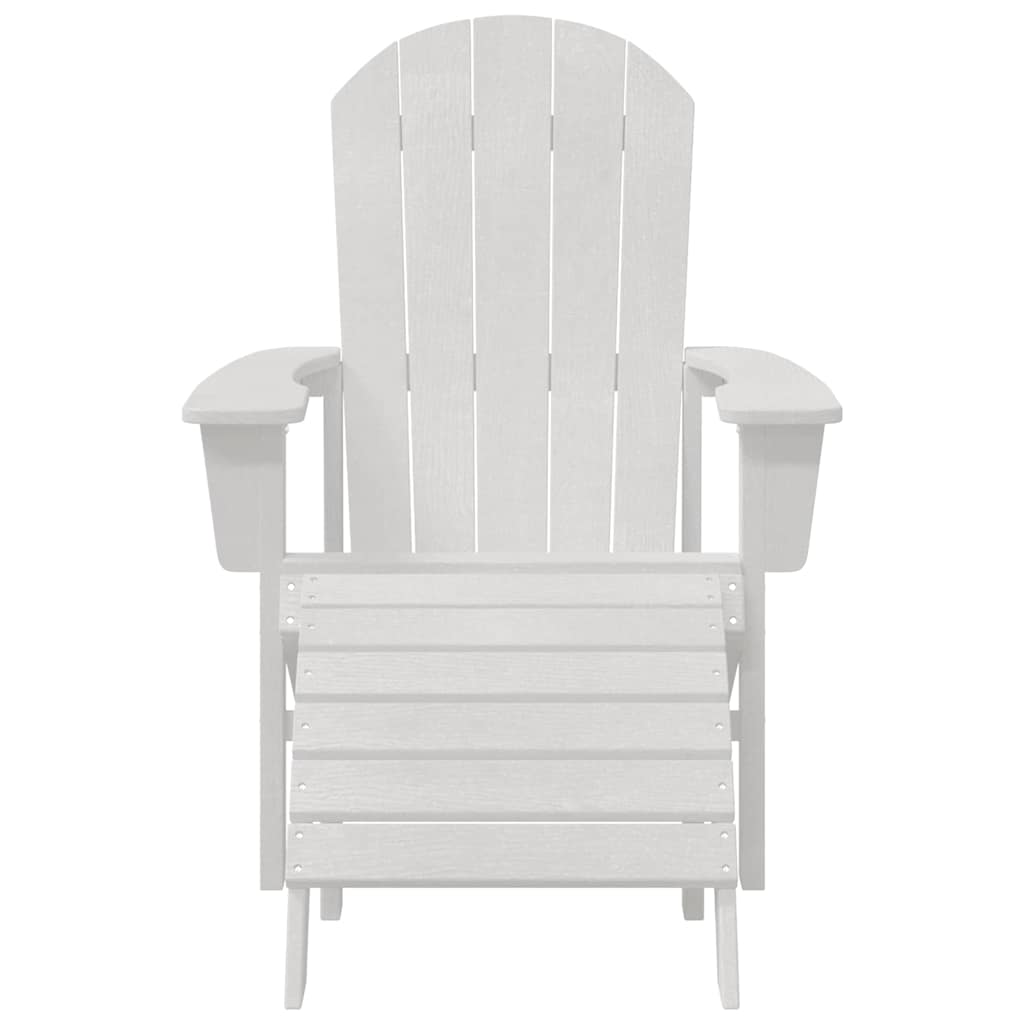 Adirondack Chair White 74 x 82 x 92cm HDPE