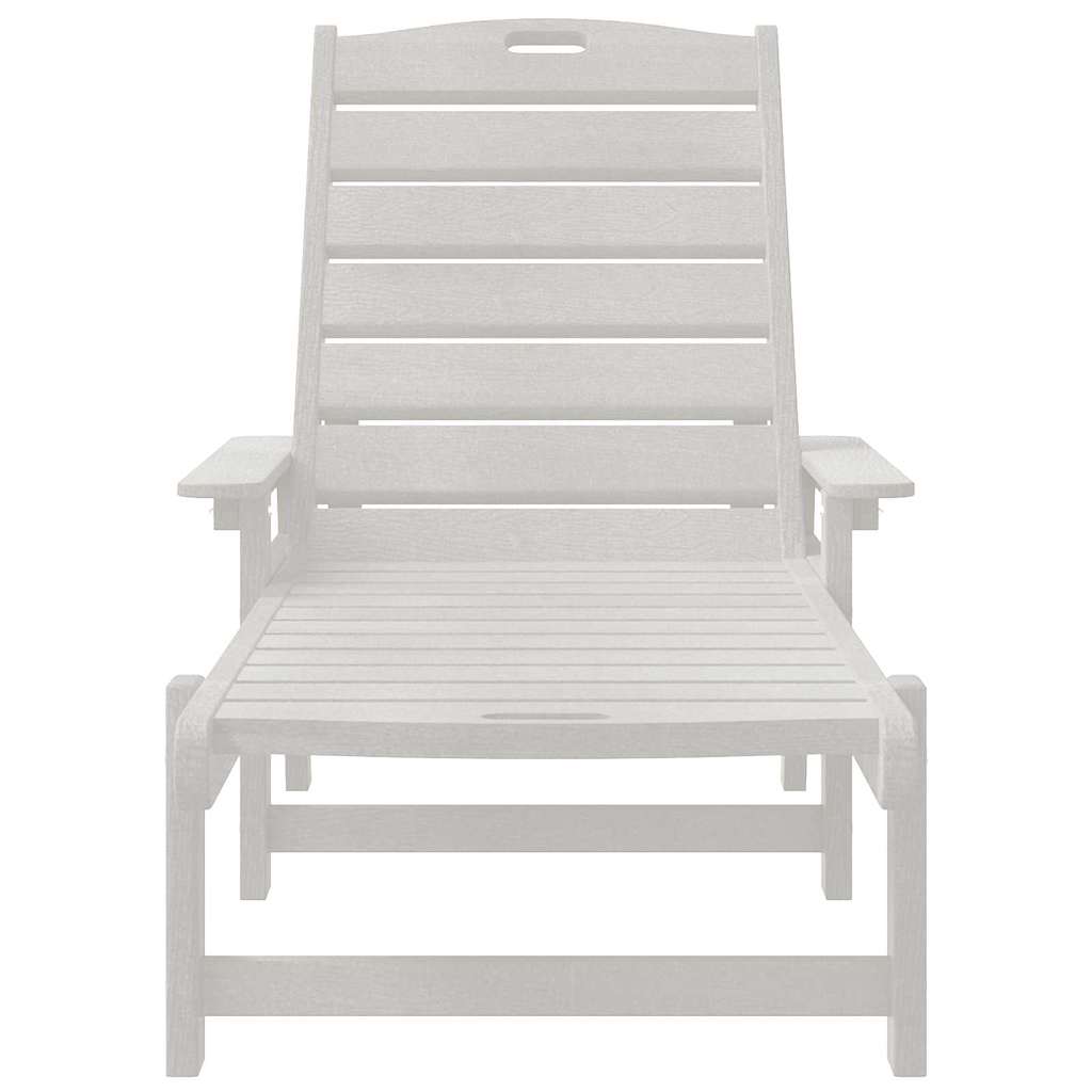Sun Lounger White 73.5 x 92 x 90cm HDPE
