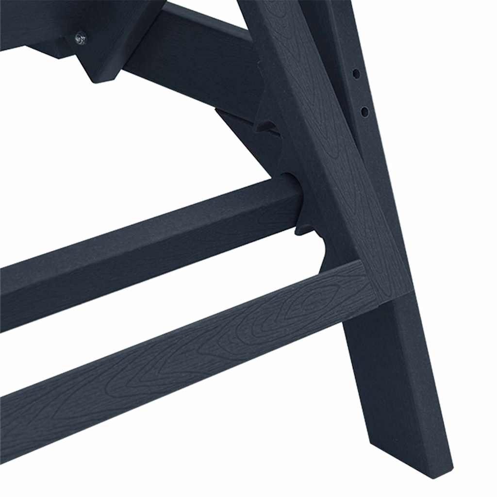 Sun Lounger with Cushion Navy 73.5 x 92 x 90cm HDPE