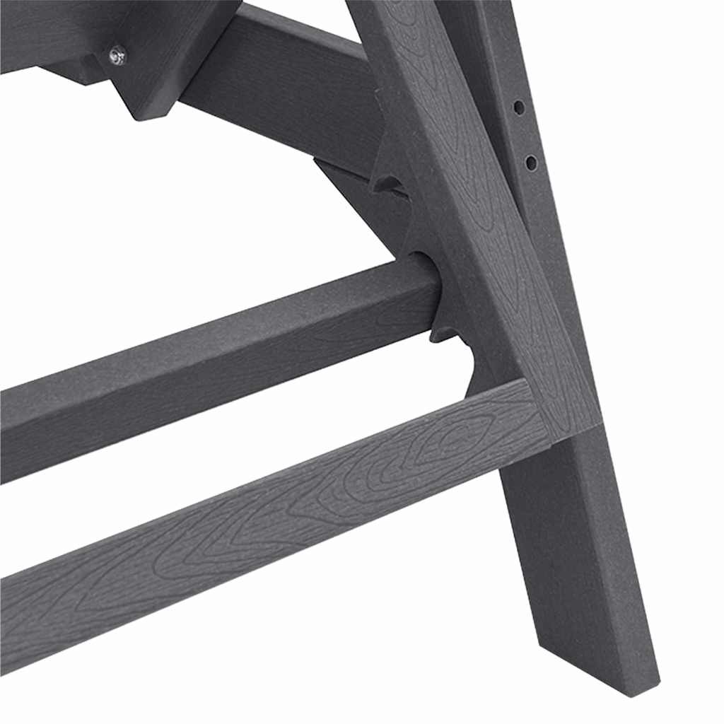 Sun Lounger Light Grey 73.5 x 92 x 90cm HDPE