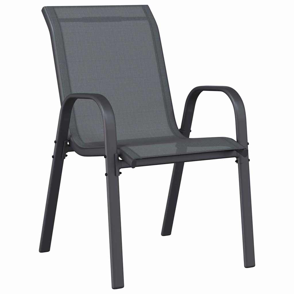 Garden Bistro Set 3 pcs Grey Steel