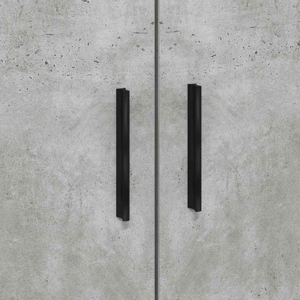 Storage Bed Frame Concrete grey 75 x 190 cm Engineered wood