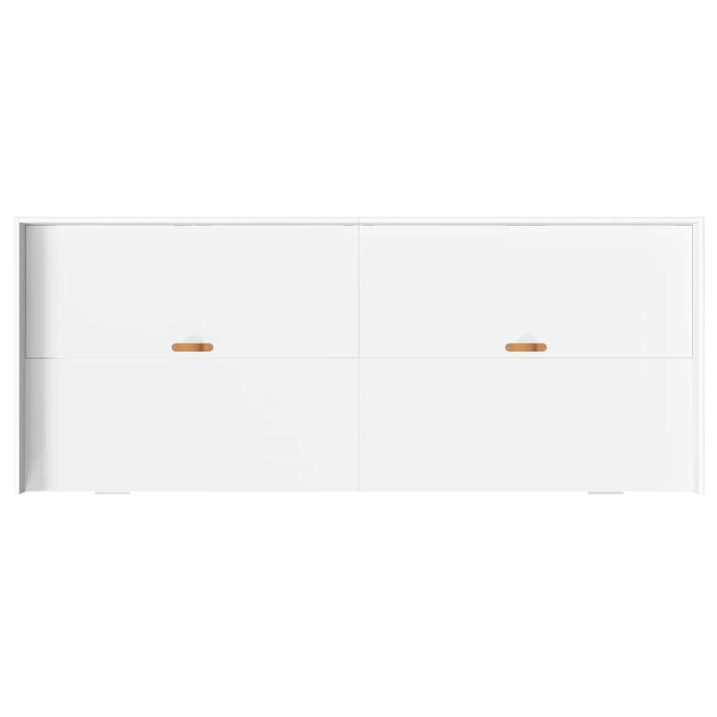 Storage Bed Frame White 100 x 200 cm Engineered wood