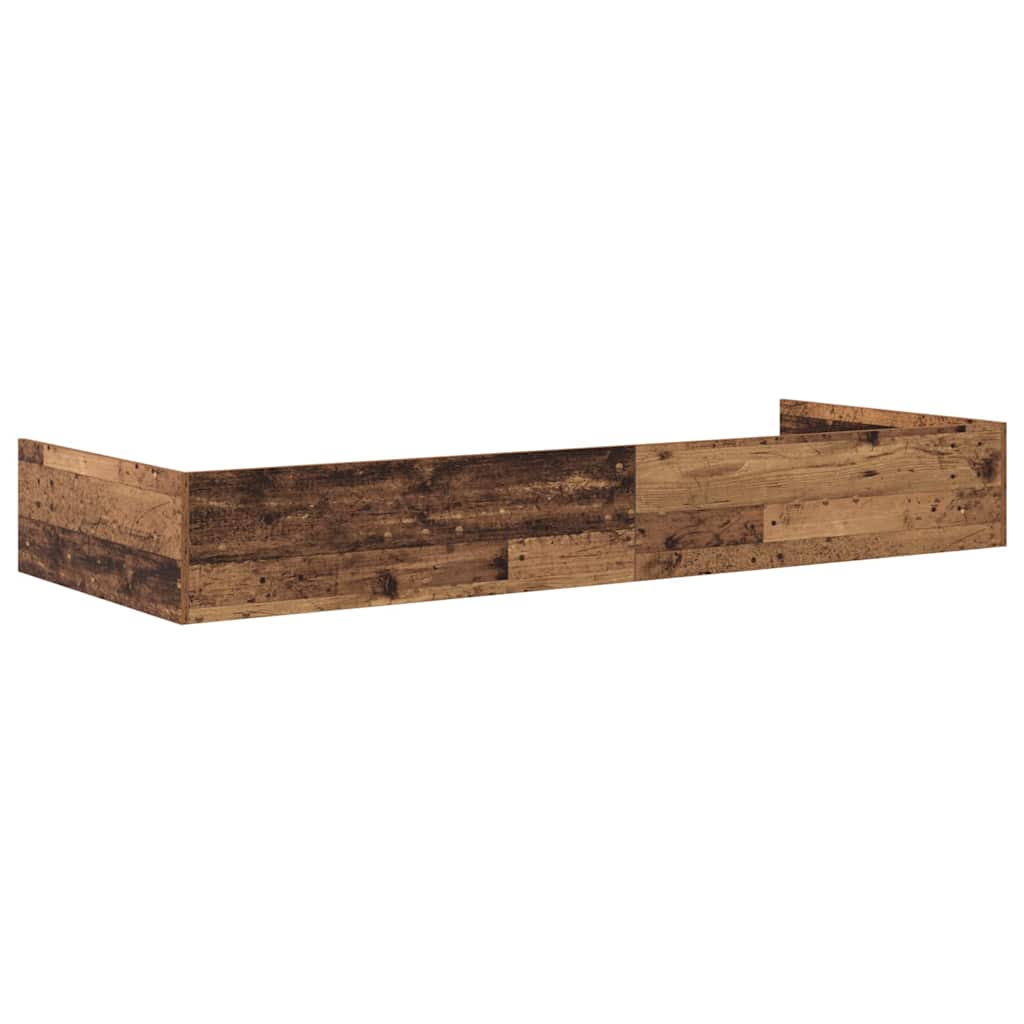 Storage Bed Frame Old Wood 80 x 200 cm Engineered wood