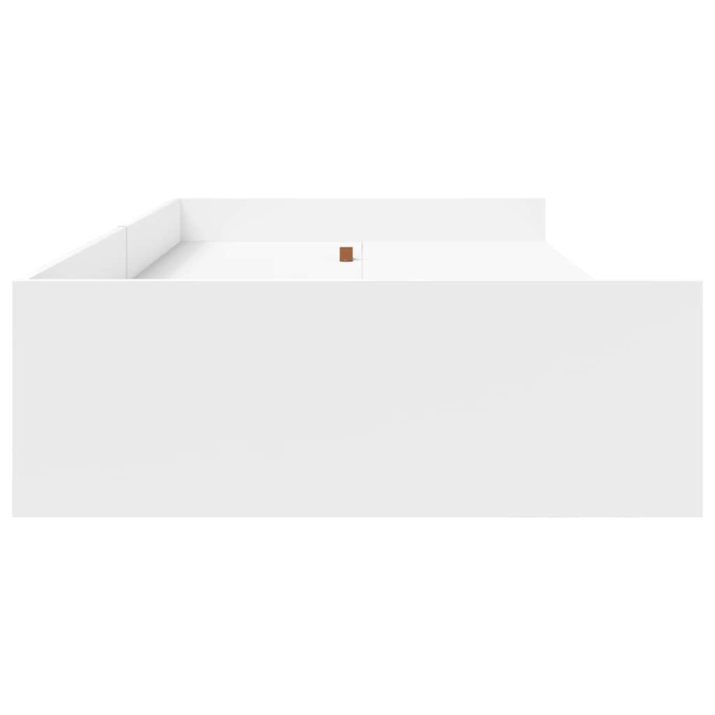 Storage Bed Frame with Drawer White 75 x 190 cm Engineered wood