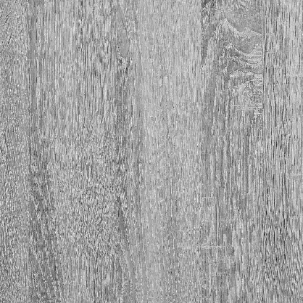 Storage Bed Frame Grey sonoma 200 x 200 cm Engineered wood
