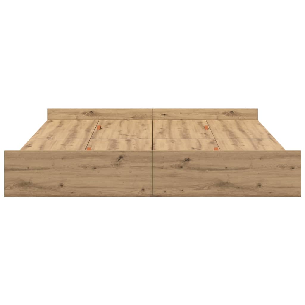 Storage Bed Frame Artisan oak 180 x 200 cm Engineered wood