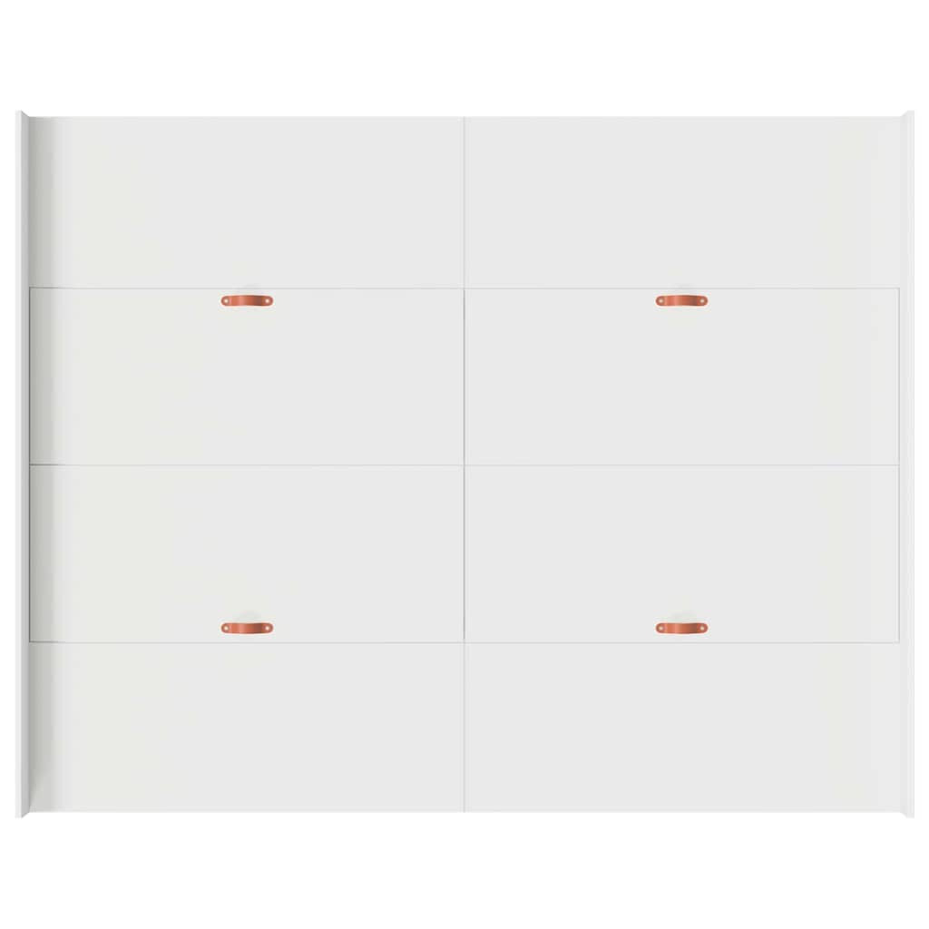 Storage Bed Frame White 140 x 200 cm Engineered wood