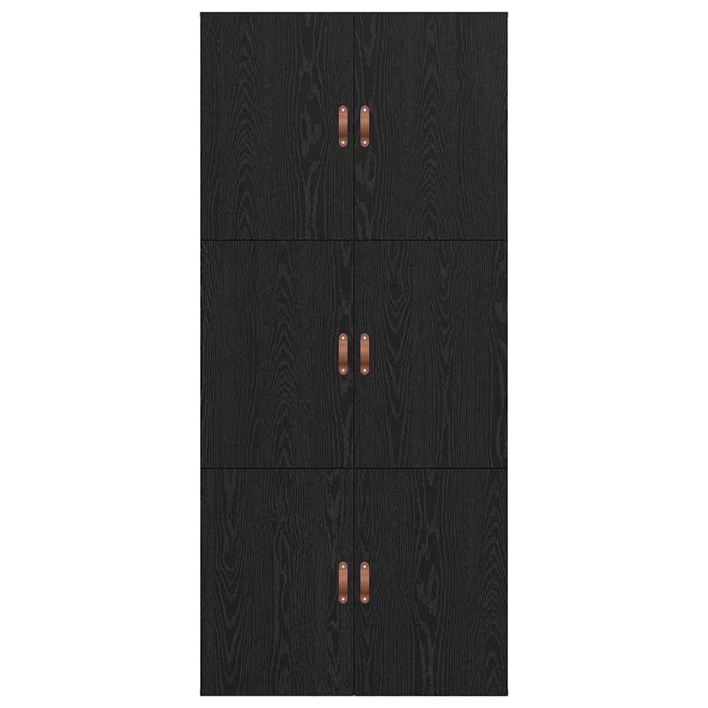 Bed Frame with Storage Black oak 80 x 200 cm Engineered wood