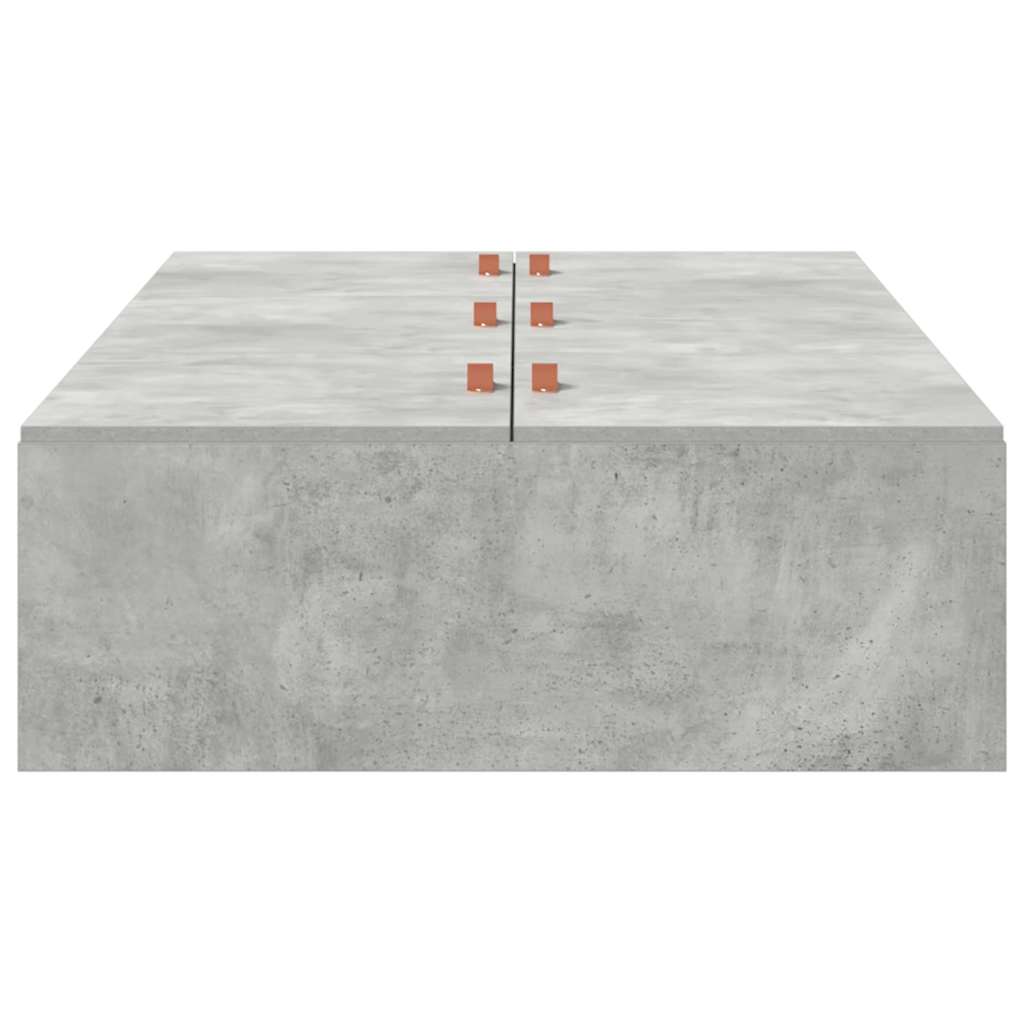Bed Frame Concrete grey 90 x 200 cm Engineered wood