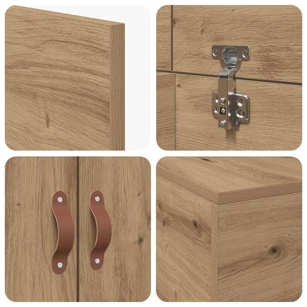 Bed Frame with Storage Artisan oak 90 x 200 cm Engineered wood