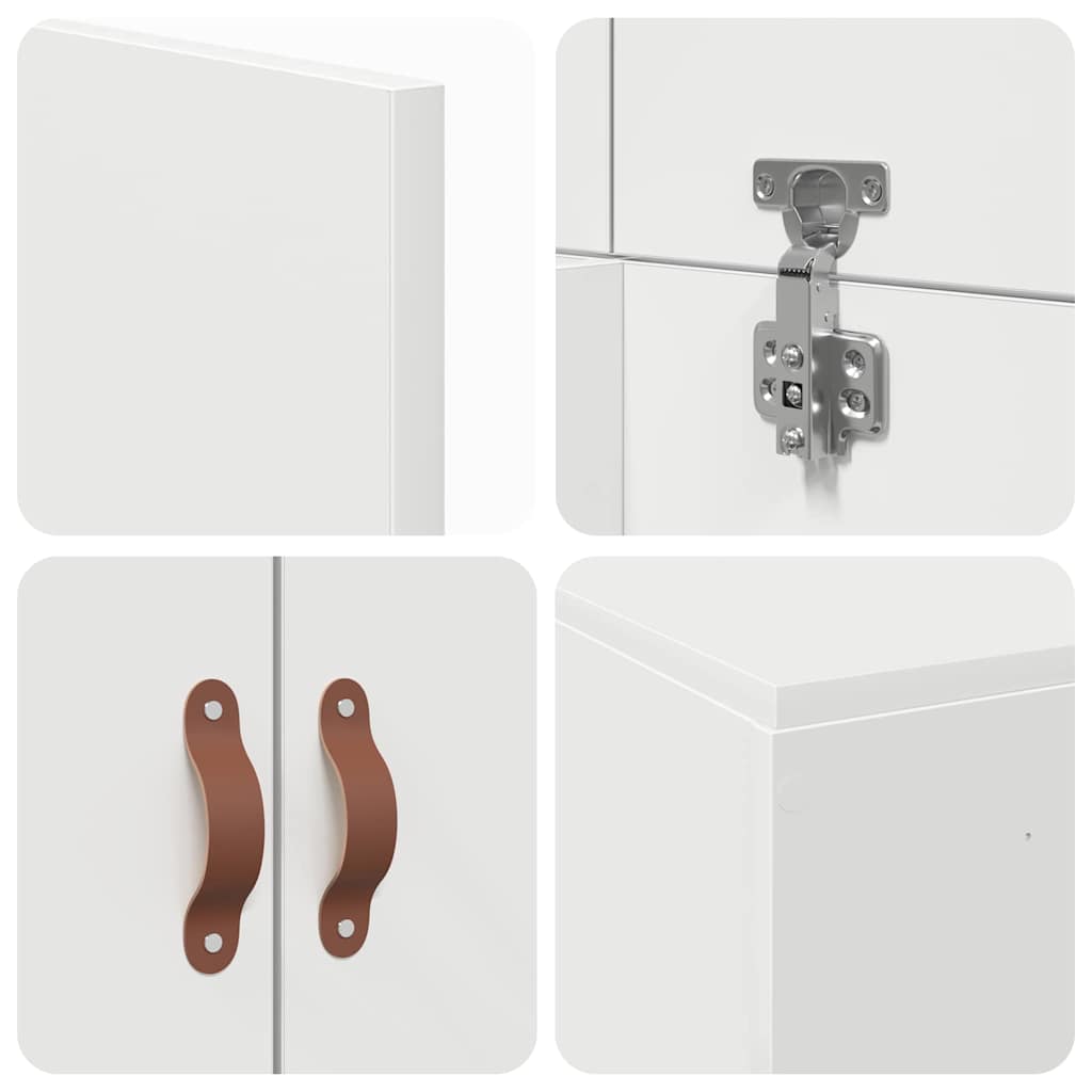 Bed Frame with Storage White 100 x 200 cm Engineered wood