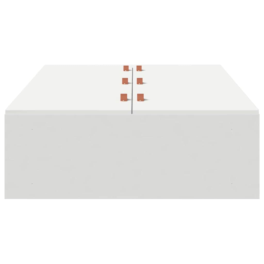 Bed Frame with Storage White 100 x 200 cm Engineered wood