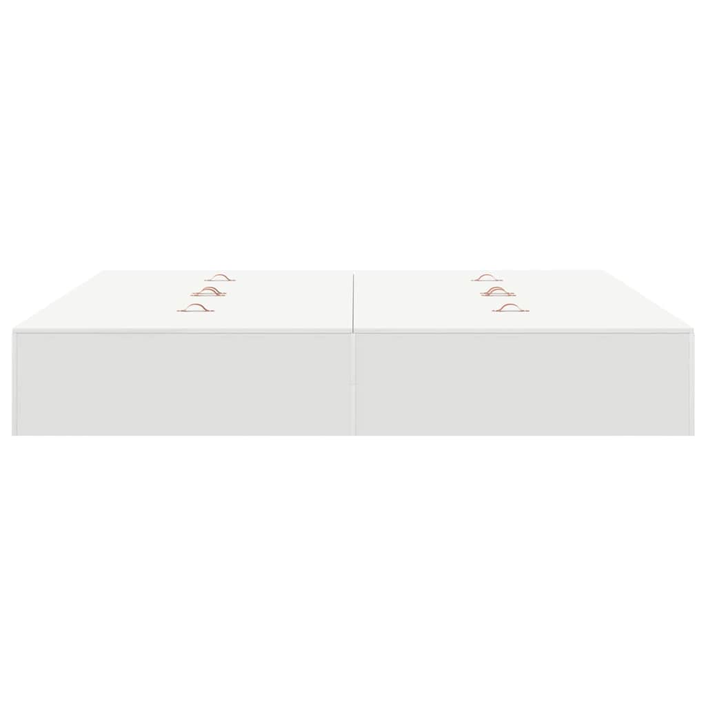 Bed Frame with Storage White 200 x 200 cm Engineered wood