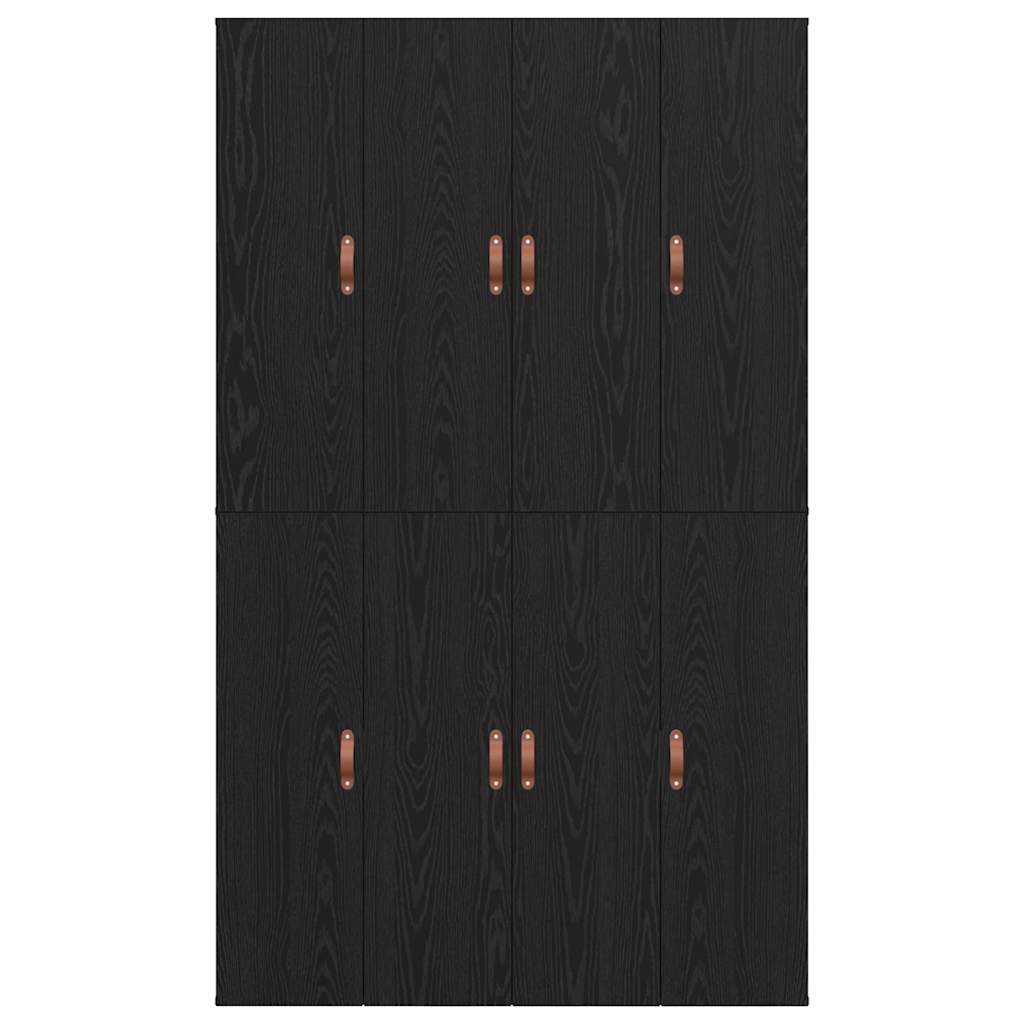 Bed Frame with Storage Black oak 120 x 200 cm Engineered wood