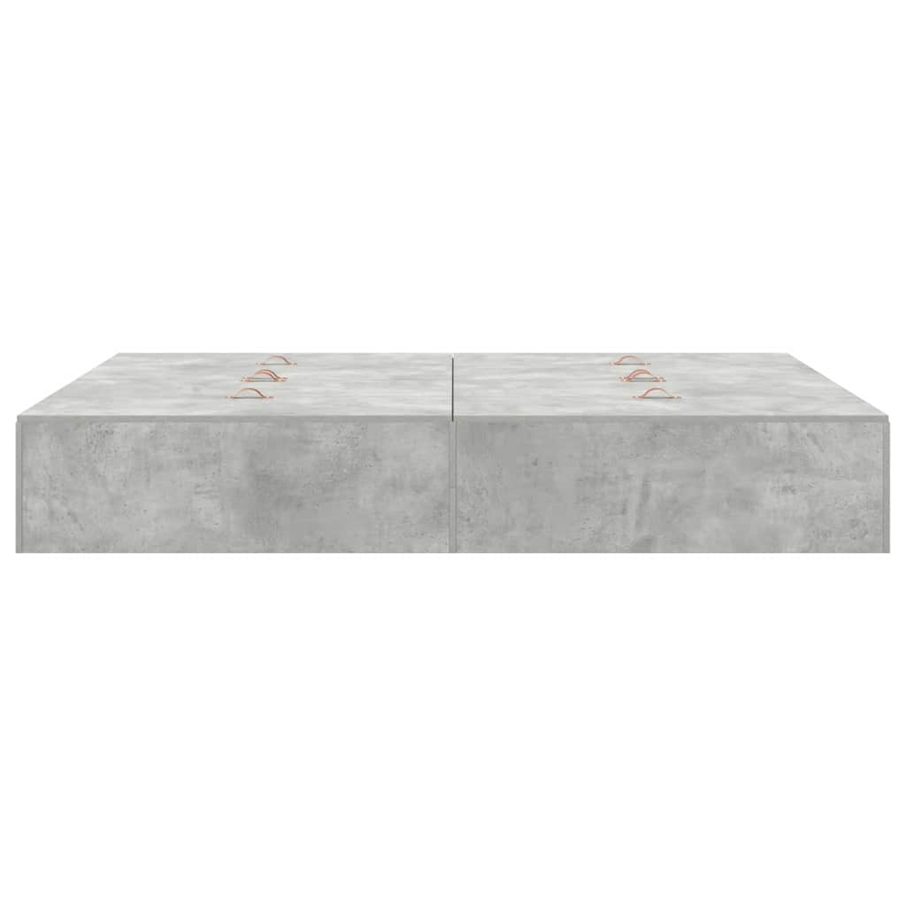 Bed Frame Concrete grey 160 x 200 cm Engineered wood