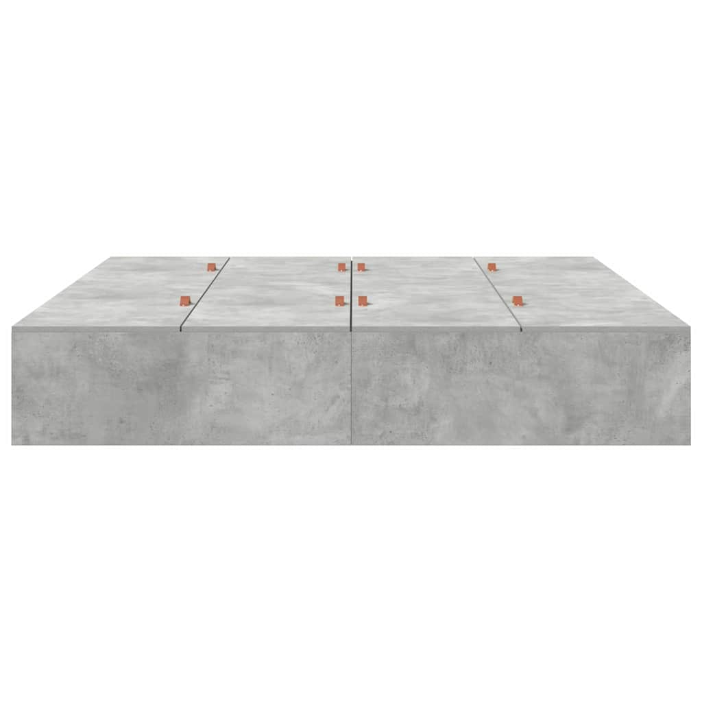 Bed Frame Concrete grey 180 x 200 cm Engineered wood