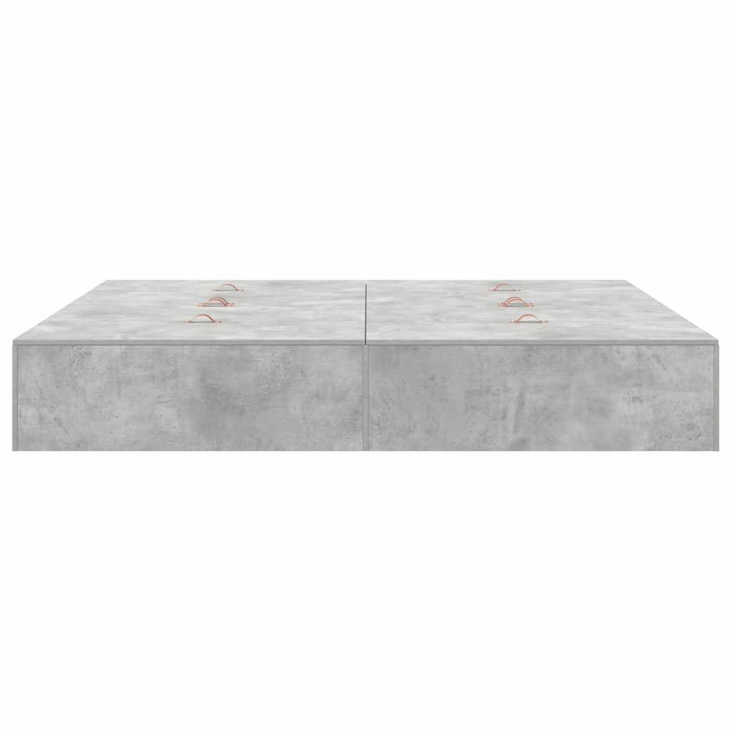 Bed Frame Concrete grey 180 x 200 cm Engineered wood
