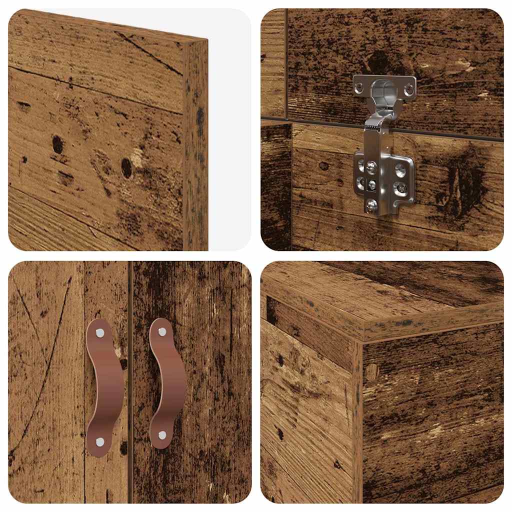 Bed Frame with Storage Old wood 90 x 190 cm Engineered wood