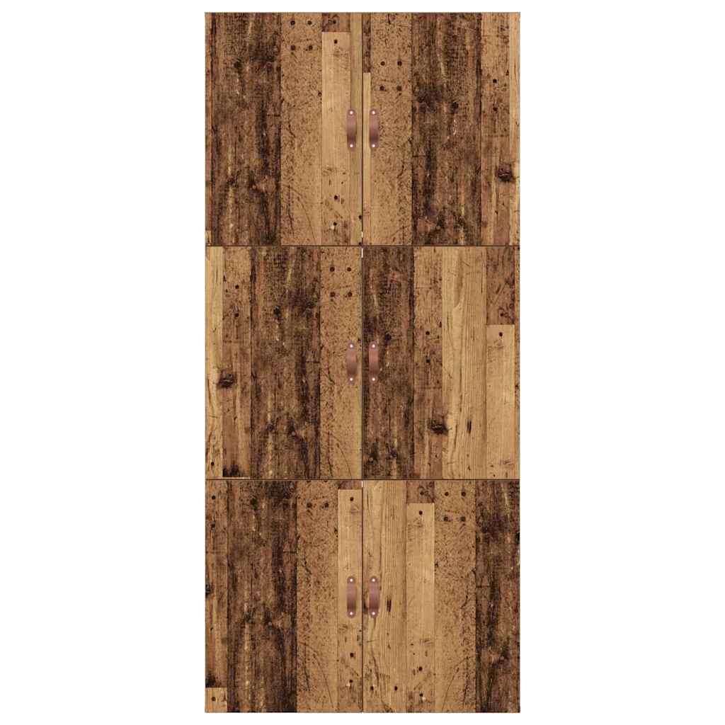 Bed Frame with Storage Old wood 75 x 190 cm Engineered wood