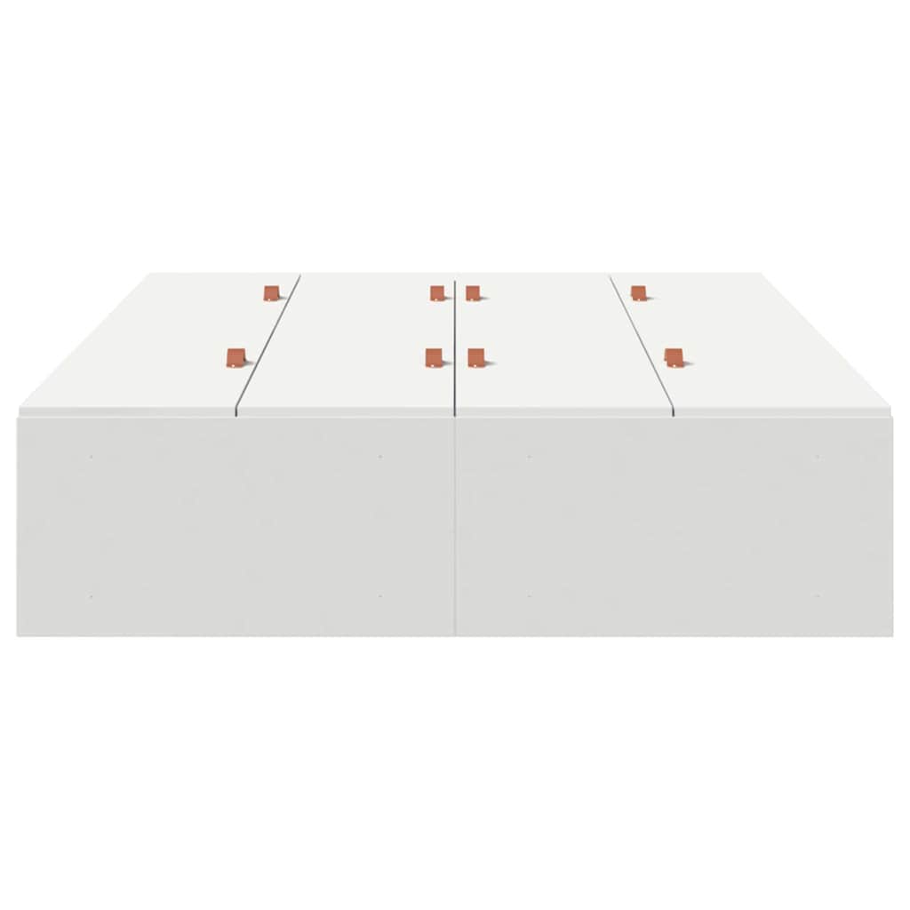 Bed Frame with Storage White 120 x 190 cm Engineered wood