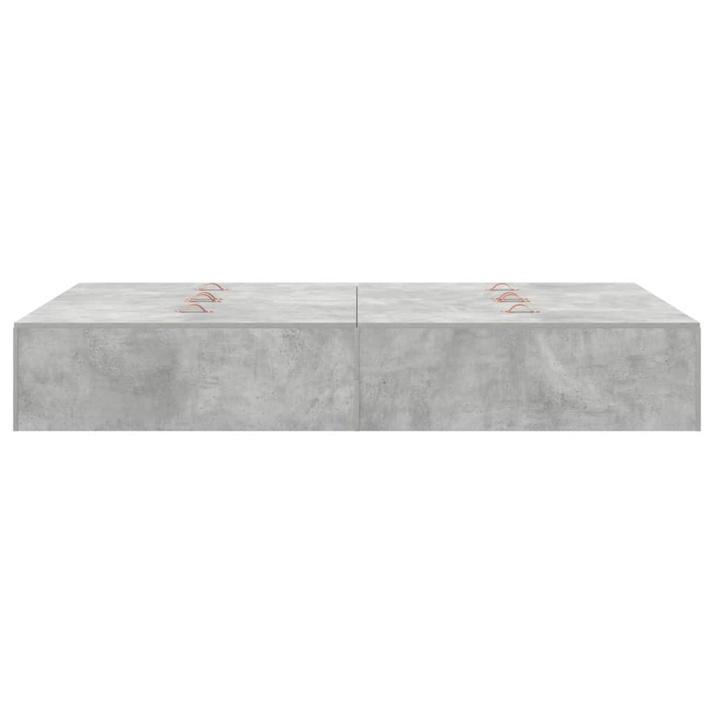 Bed Frame Concrete grey 120 x 190 cm Engineered wood