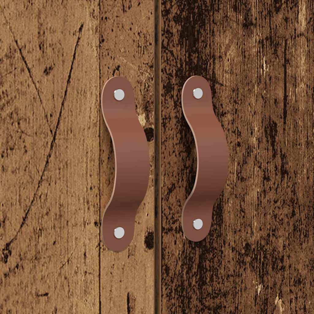 Bed Frame with Storage Old wood 140 x 190 cm Engineered wood