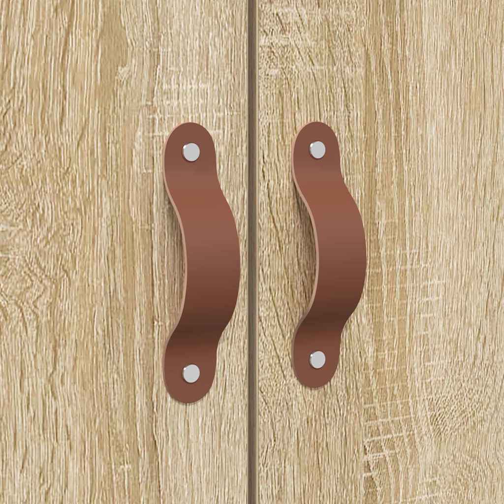 Bed Frame with Storage Sonoma oak 135 x 190 cm Engineered wood