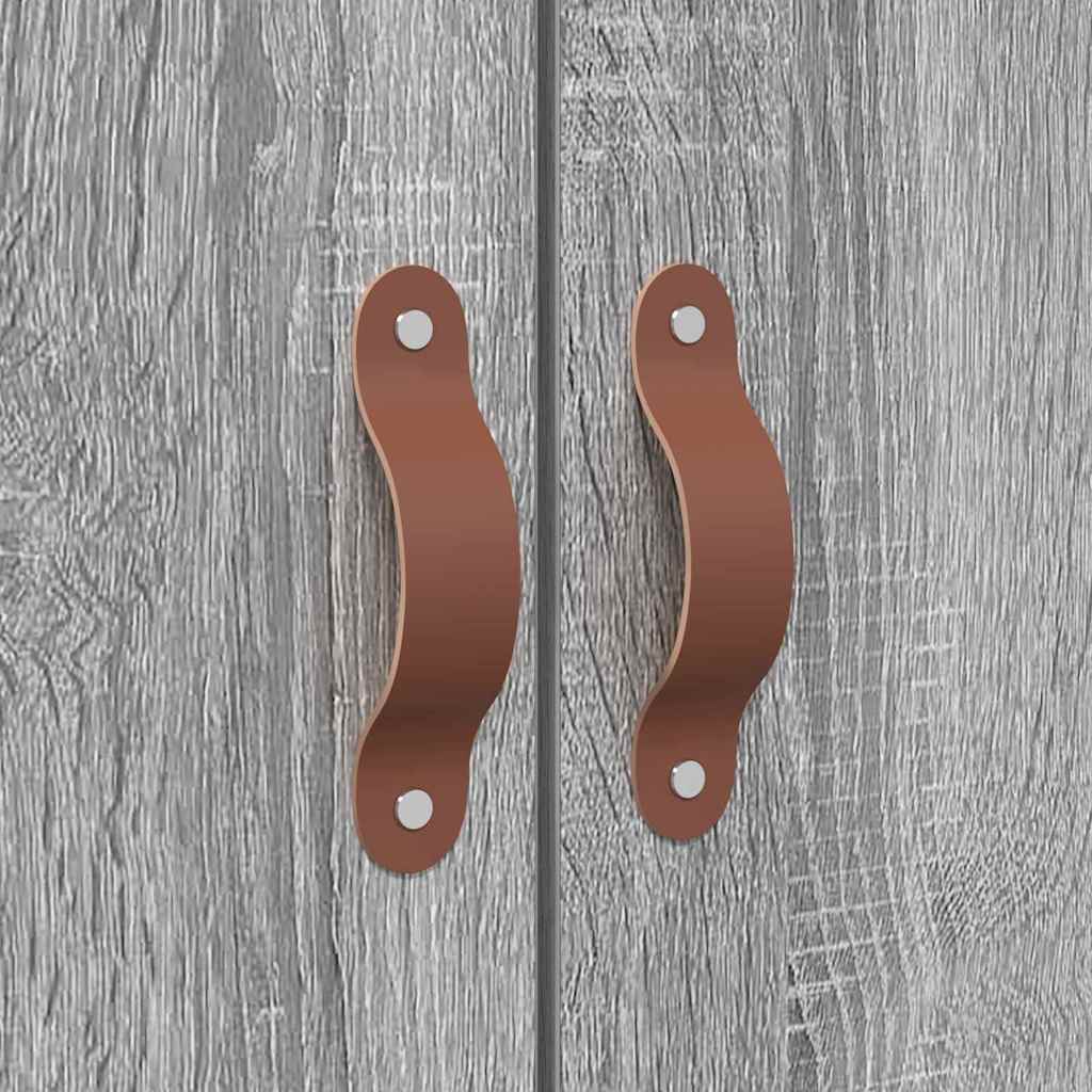 Bed Frame with Storage Grey sonoma 135 x 190 cm Engineered wood