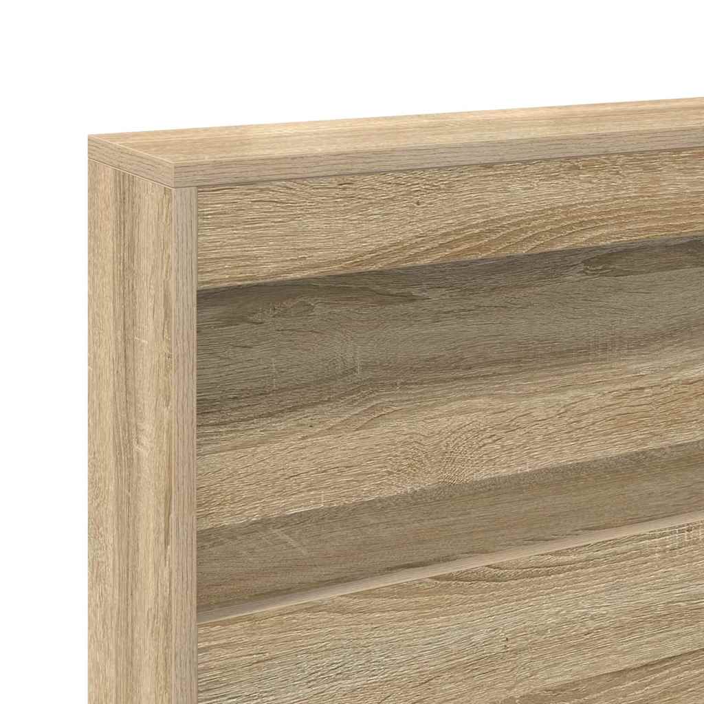 Storage Headboard with Shelf Sonoma oak 80 cm Engineered wood