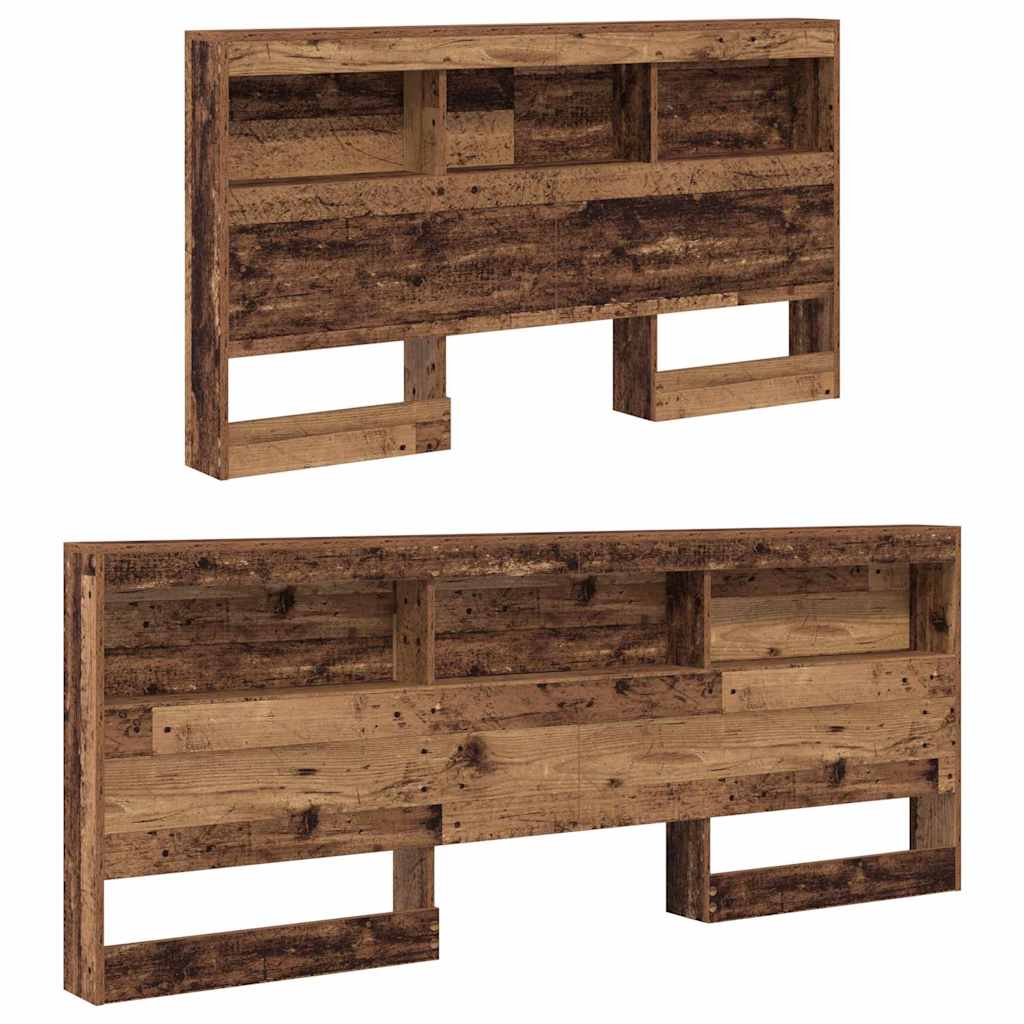 Storage Headboard with Shelf Old wood 150 cm Engineered wood