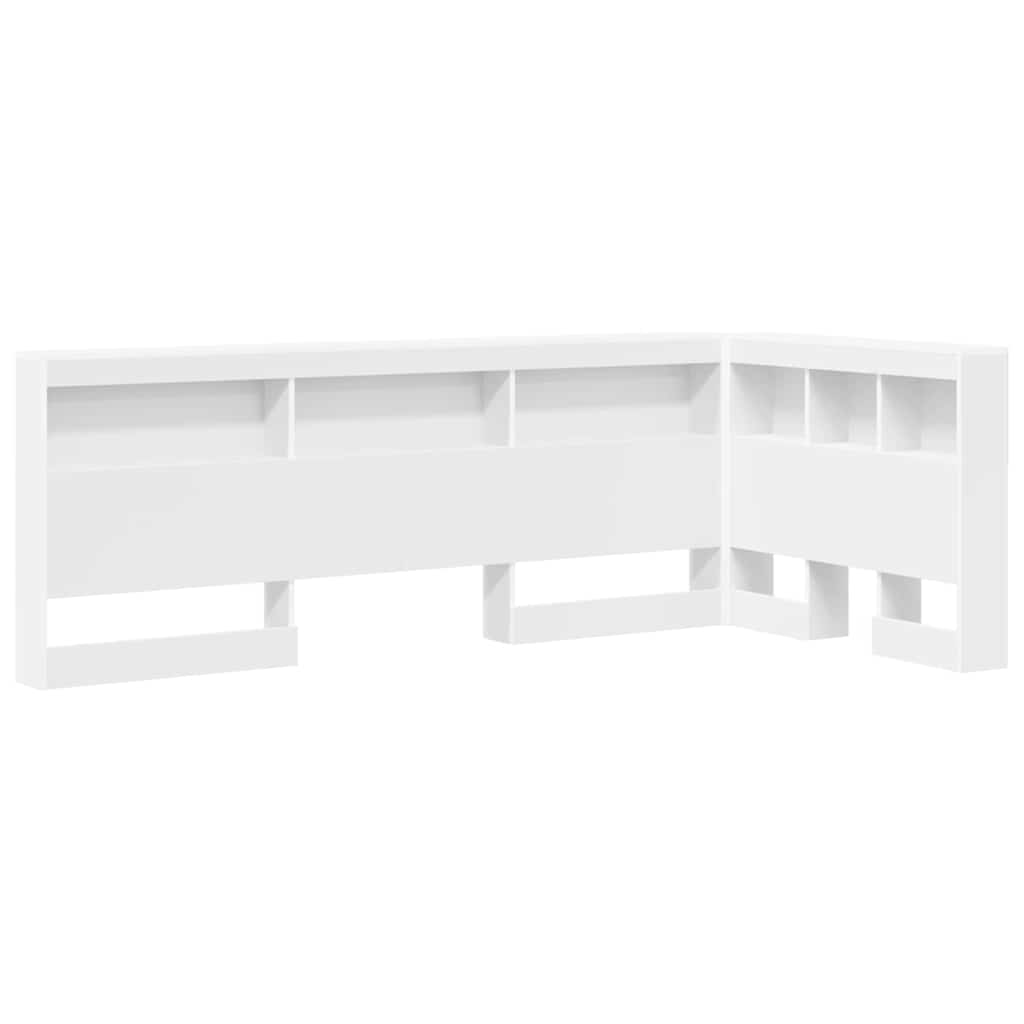 Storage Headboard with Shelf White 90 cm Engineered wood