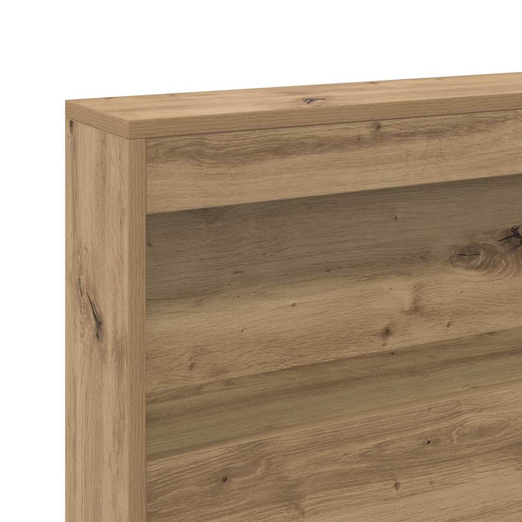 Storage Headboard with Shelf Artisan oak 135 cm Engineered wood