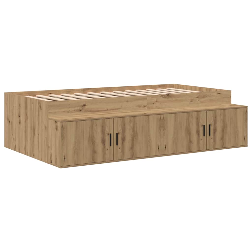Storage Bed Frame with Drawer Artisan oak 234 x 103 x 53.5 cm