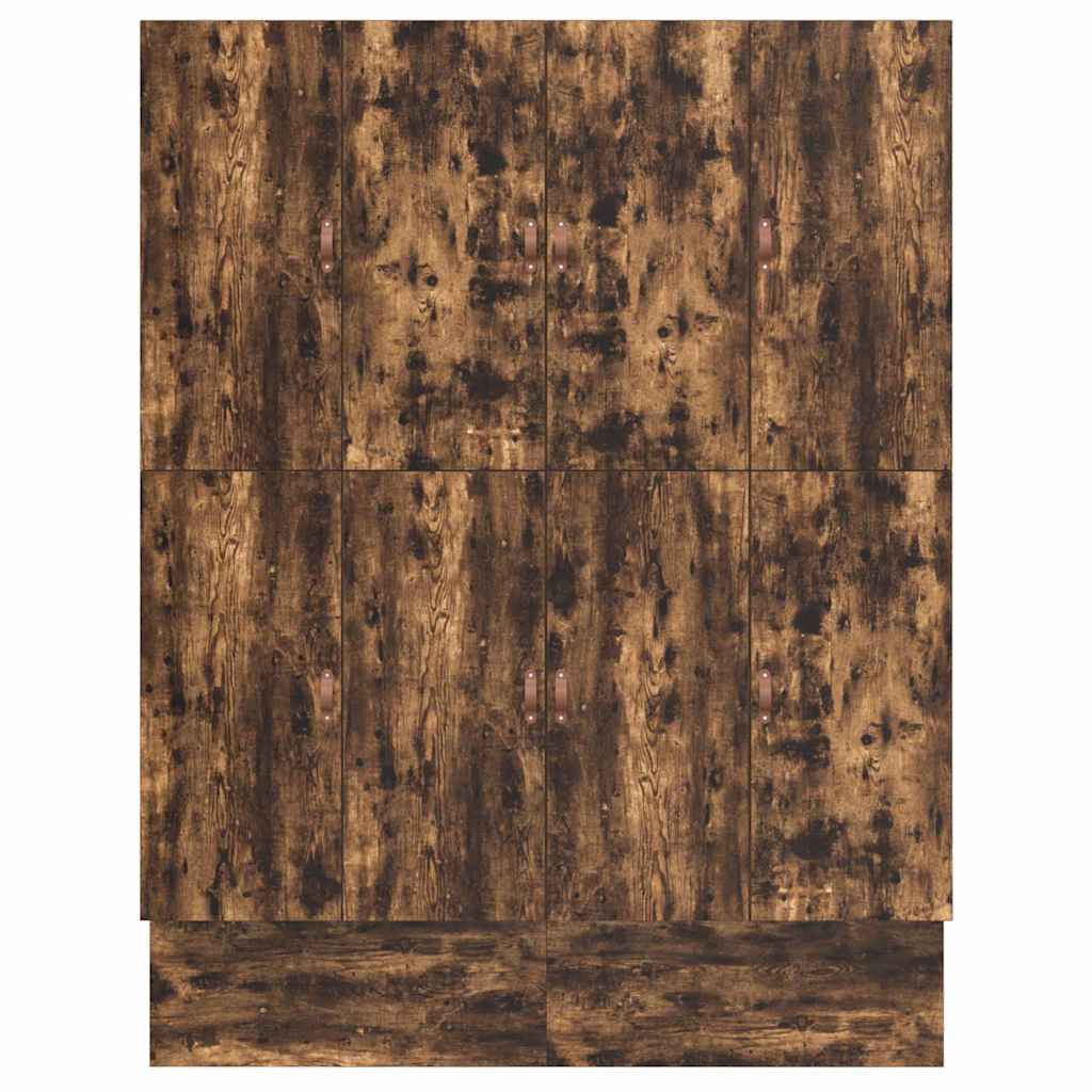 Storage Bed Frame with Drawer Smoked Oak 236.5 x 200 x 31.5 cm