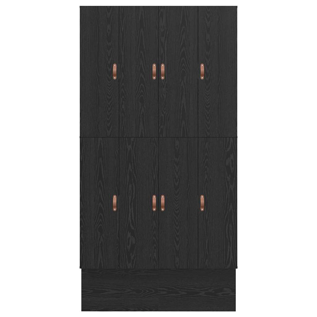 Storage Bed Frame with Drawer Black oak 236.5 x 120 x 31.5 cm