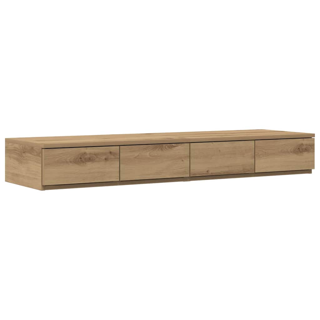 Storage Bed Frame with Drawer Artisan oak 236.5 x 120 x 31.5 cm