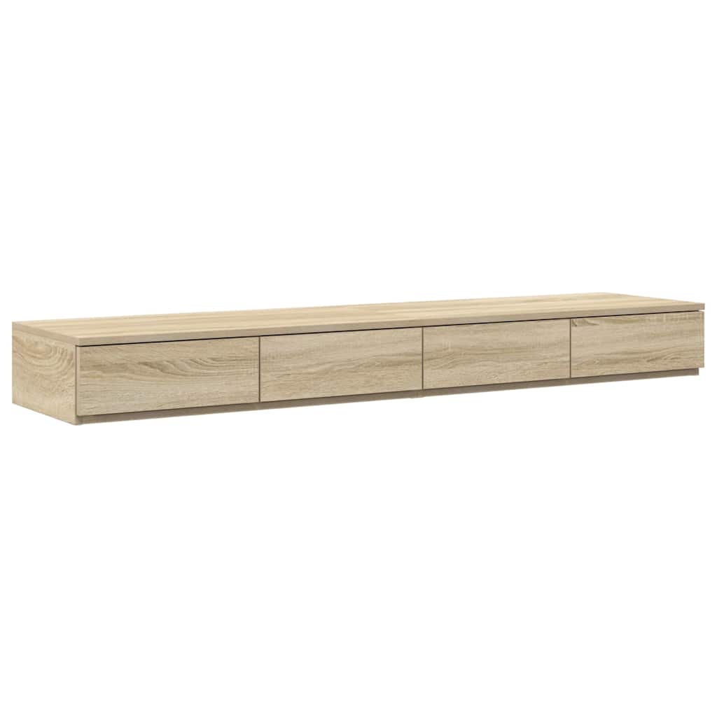 Storage Bed Frame with Drawer Sonoma Oak 236.5 x 160 x 31.5 cm