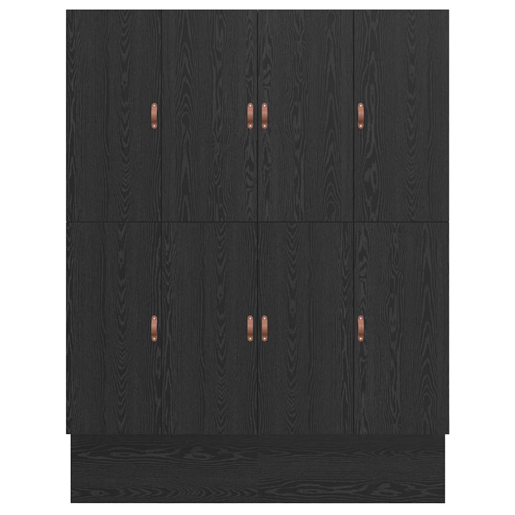 Storage Bed Frame with Drawer Black oak 236.5 x 180 x 31.5 cm