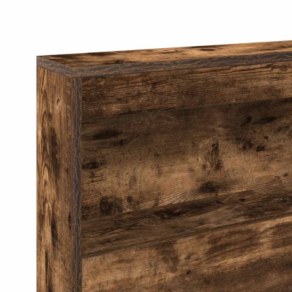 Bookcase Bed Smoked oak 75 x 190 cm Engineered wood