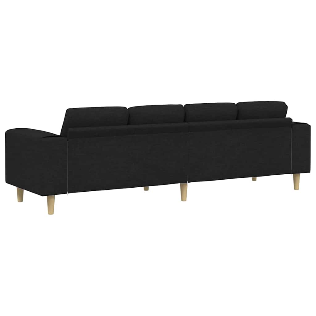 Sofa Set Black Fabric