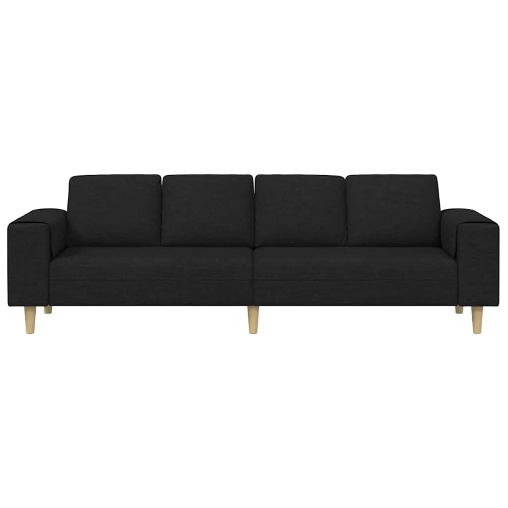 Sofa Set Black Fabric